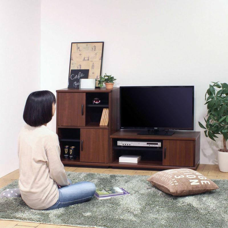テレビ台 幅83cm 高さ34cm ダークブラウン 32V型対応 コンパクトサイズ TVボード