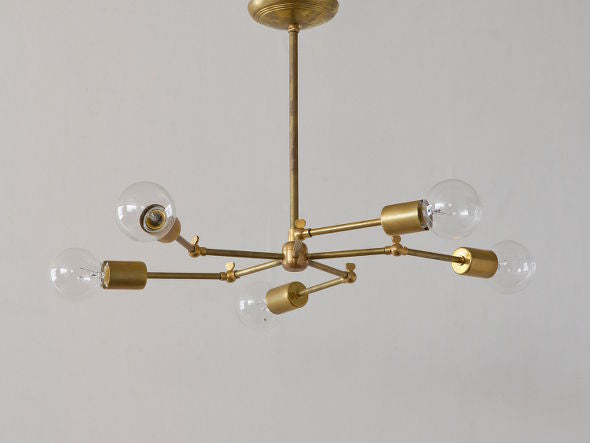 SOLID BRASS LAMP 5ARM