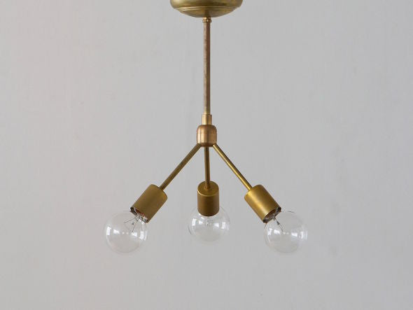 SOLID BRASS LAMP 3ARM 45°