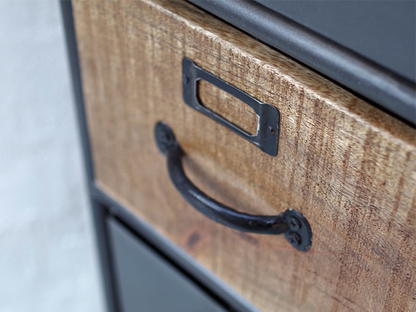 IRON WOODEN DRAWER CHEST