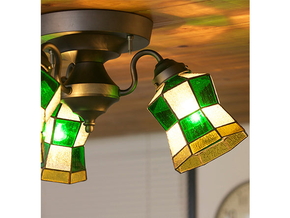 CUSTOM SERIES 3 Ceiling Lamp × Stained Glass Helm