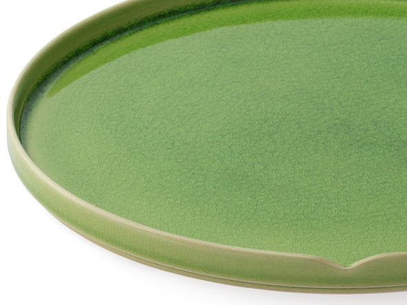 GREEN CRACKLE Plate L