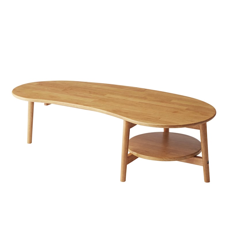 変形型の薄型リビングローテーブル