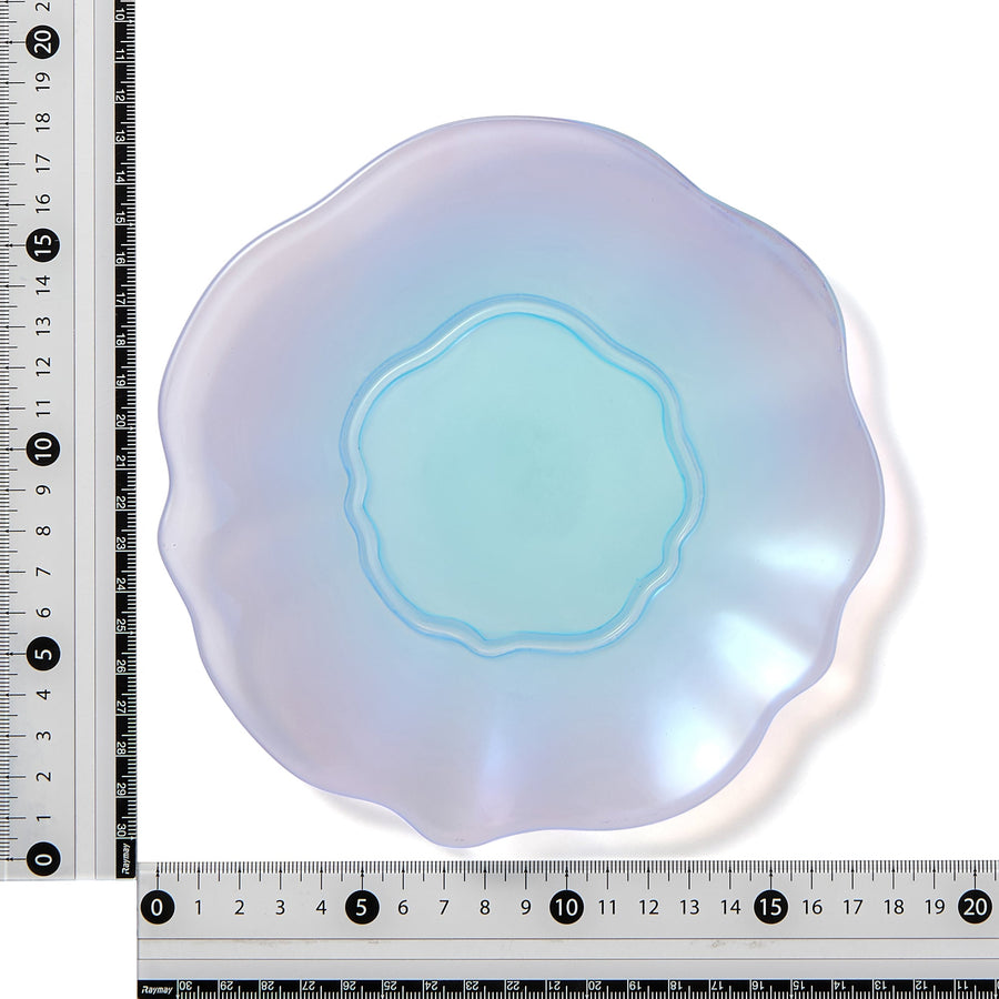 グラデーションオパール ガラスプレート S パープル×ミント