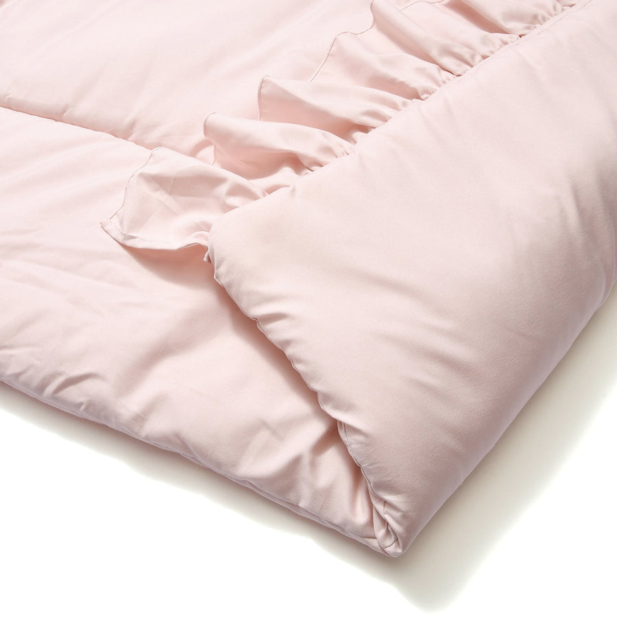 かんたん寝具セット フリル セミダブル ピンク
