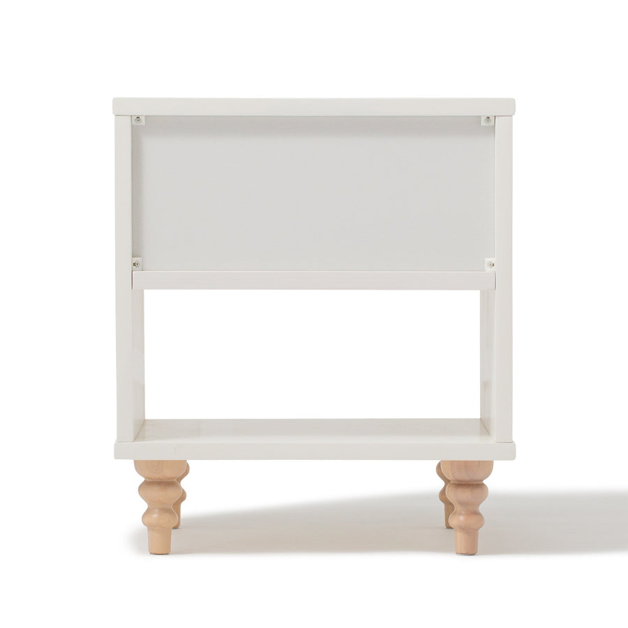 ラーナ ナイトテーブル 2 ホワイト×ナチュラル（W417×H466）