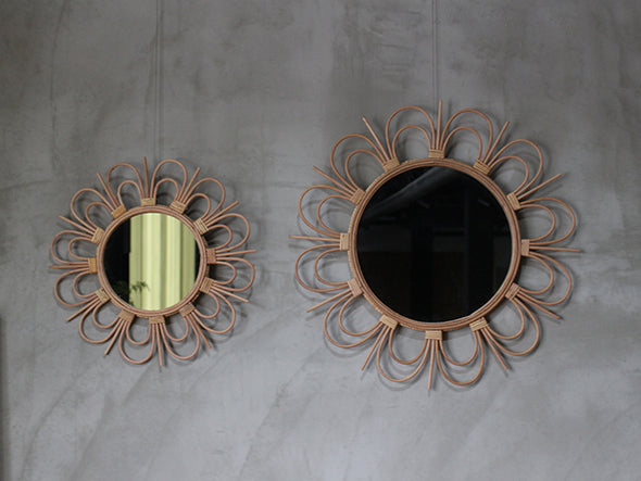 rotta rattan mirror fleur