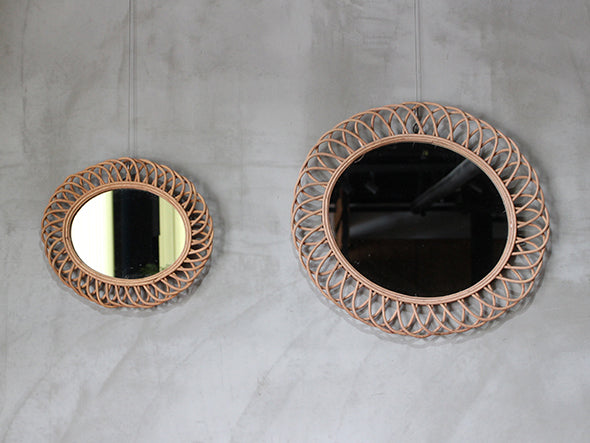 rotta rattan mirror ellipse