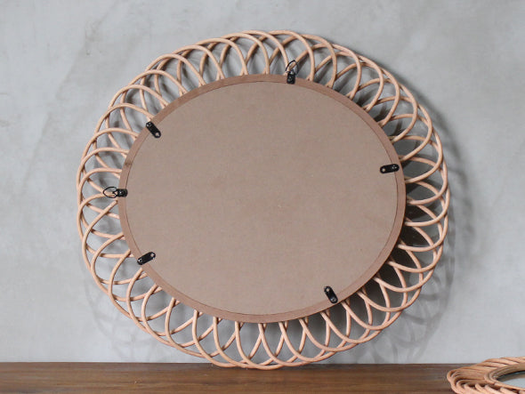 rotta rattan mirror ellipse