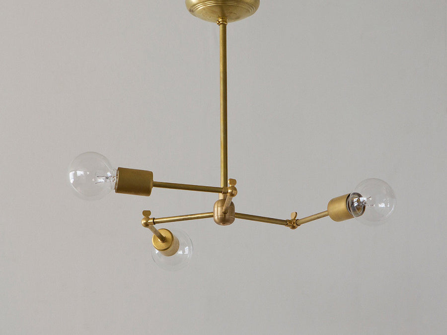 SOLID BRASS LAMP 3ARM