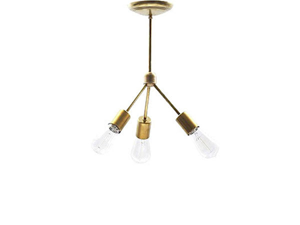 SOLID BRASS LAMP 3ARM 45°