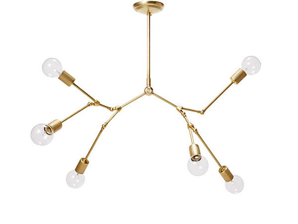 SOLID BRASS LAMP 6ARM Chandelier