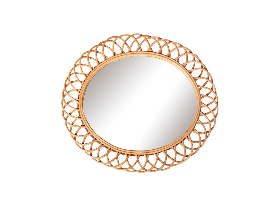 rotta rattan mirror ellipse