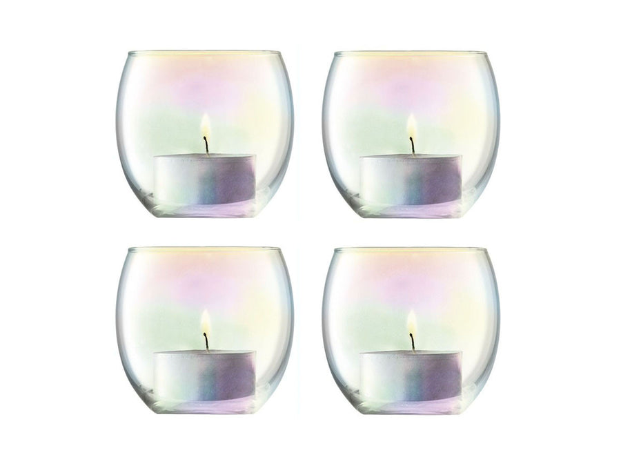 PEARL TEALIGHT HOLDER SET4