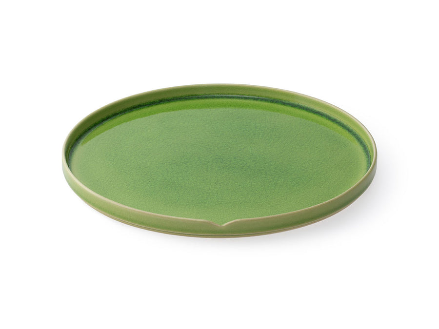 GREEN CRACKLE Plate L