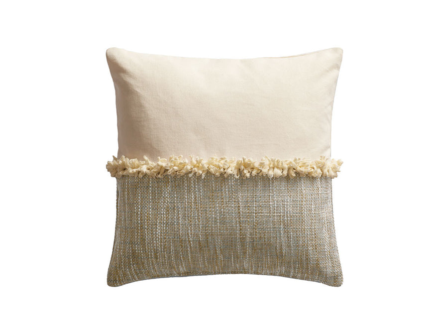 Bicolor Fringe Cushion