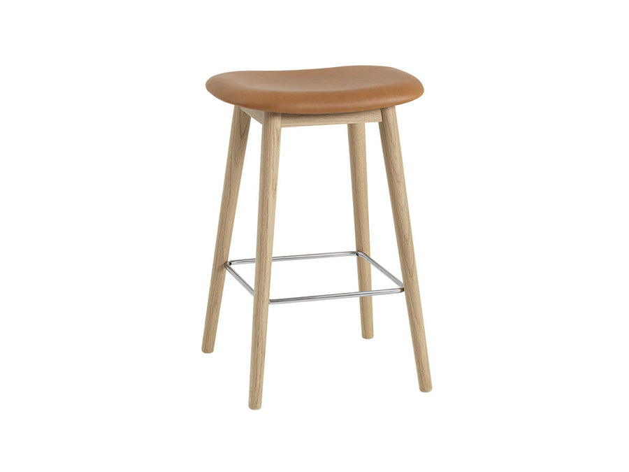 FIBER COUNTER STOOL WOOD BASE