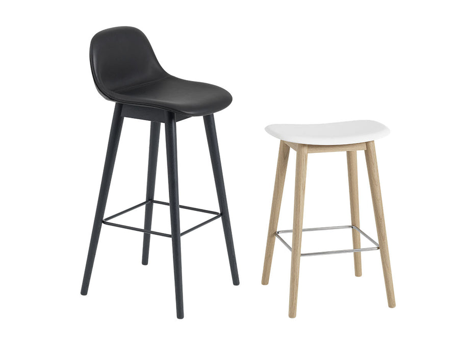 FIBER COUNTER STOOL WOOD BASE