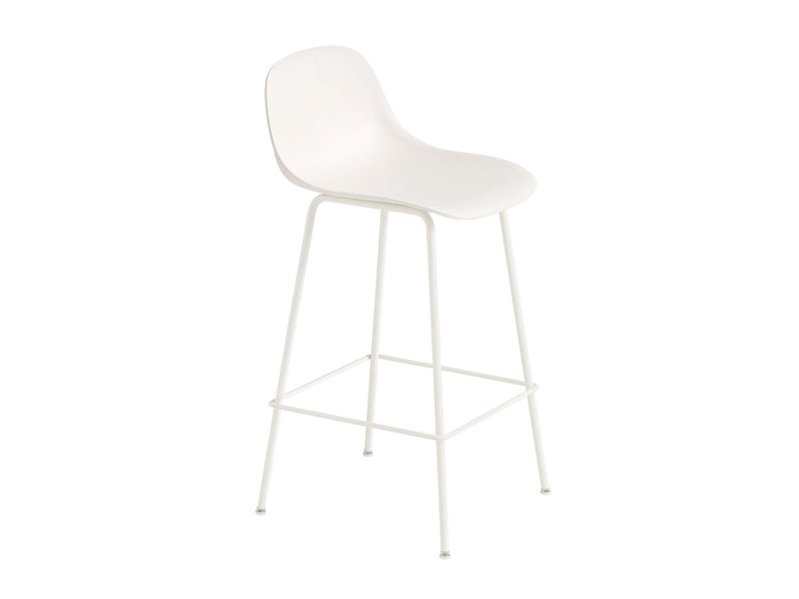 FIBER COUNTER STOOL W. BACKREST TUBE BASE