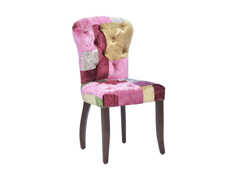 CHESTER CHAIR VELVET PATCHWORK BOHEME / WEATHERED OAK