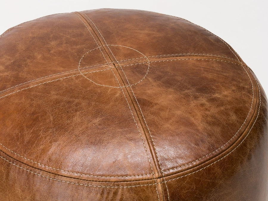 OAKS LEATHER STOOL