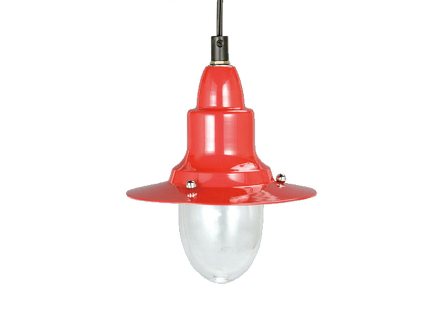 Aluminum pendant lamp with glass cover