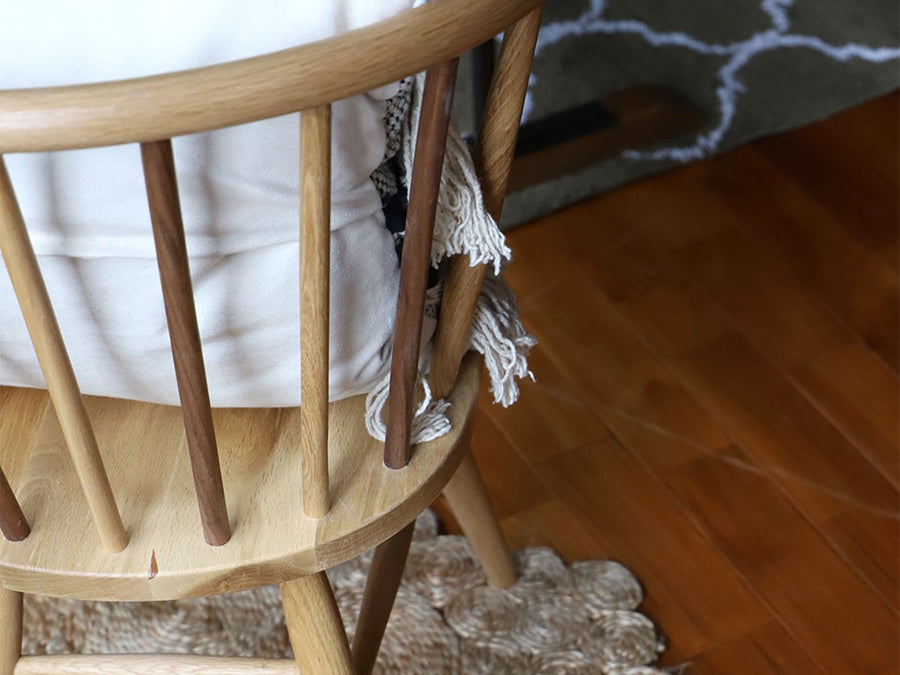 half round chair walnut