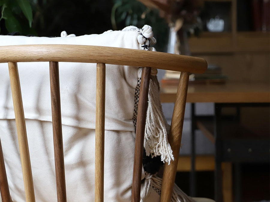 half round chair walnut