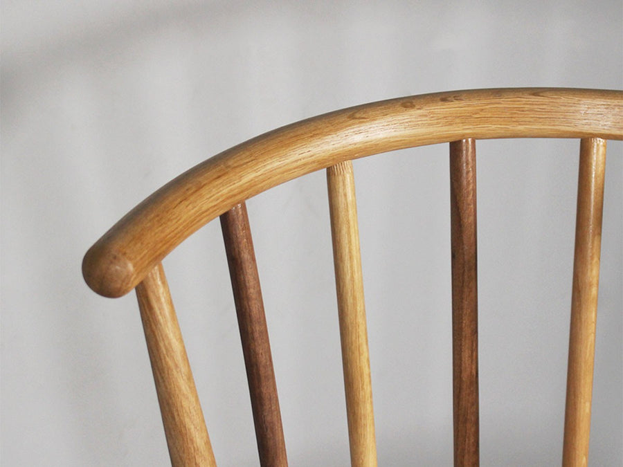 half round chair walnut