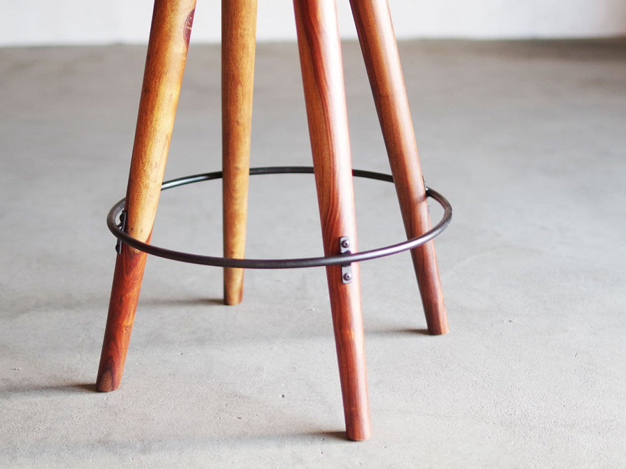 SF LEATHER HIGH STOOL