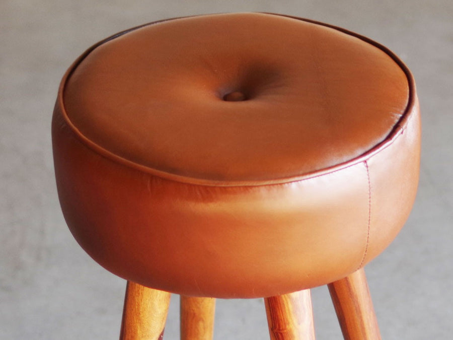 SF LEATHER HIGH STOOL