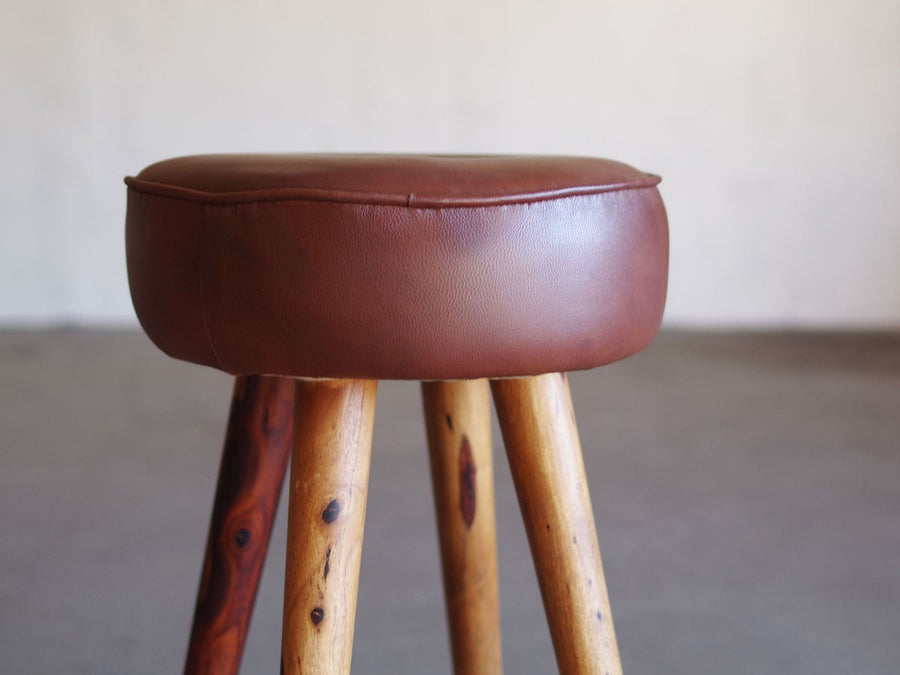 SF LEATHER HIGH STOOL