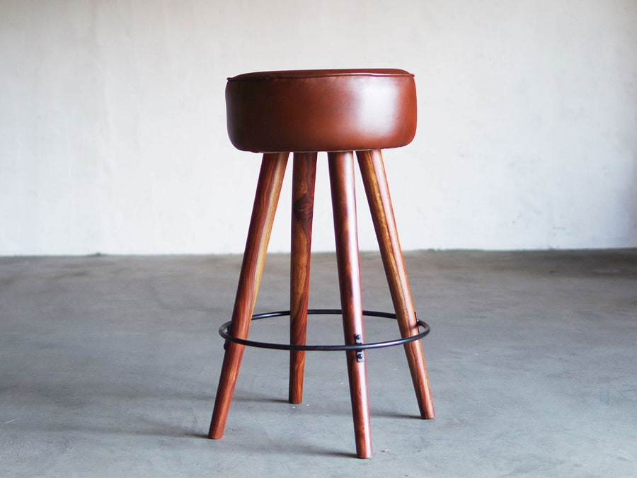 SF LEATHER HIGH STOOL