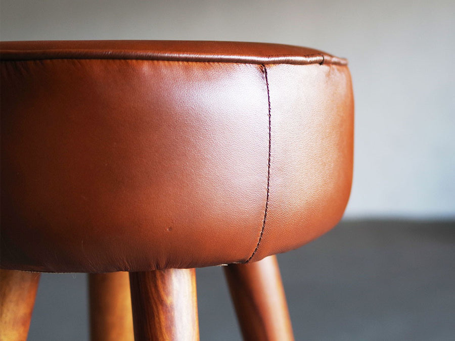 SF LEATHER HIGH STOOL