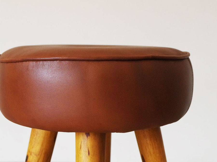 SF LEATHER STOOL