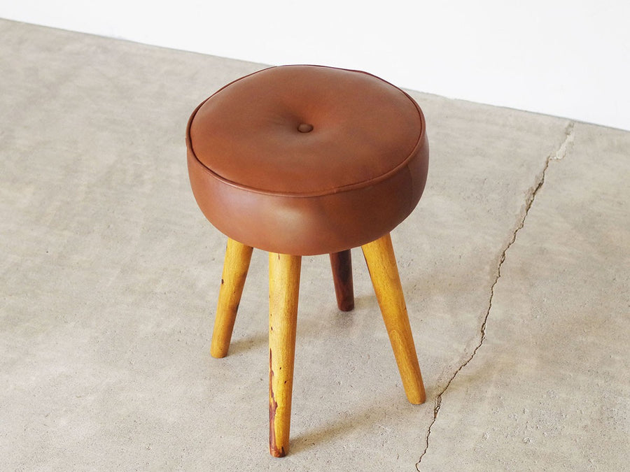 SF LEATHER STOOL