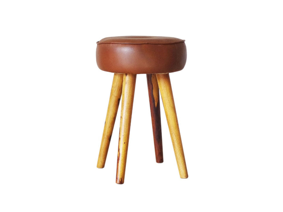 SF LEATHER STOOL