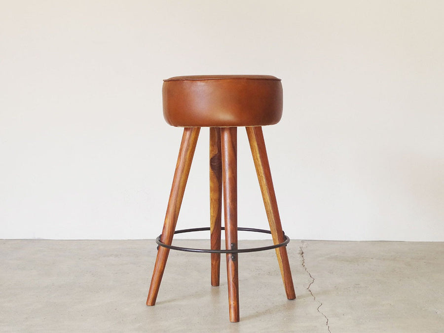 SF LEATHER HIGH STOOL