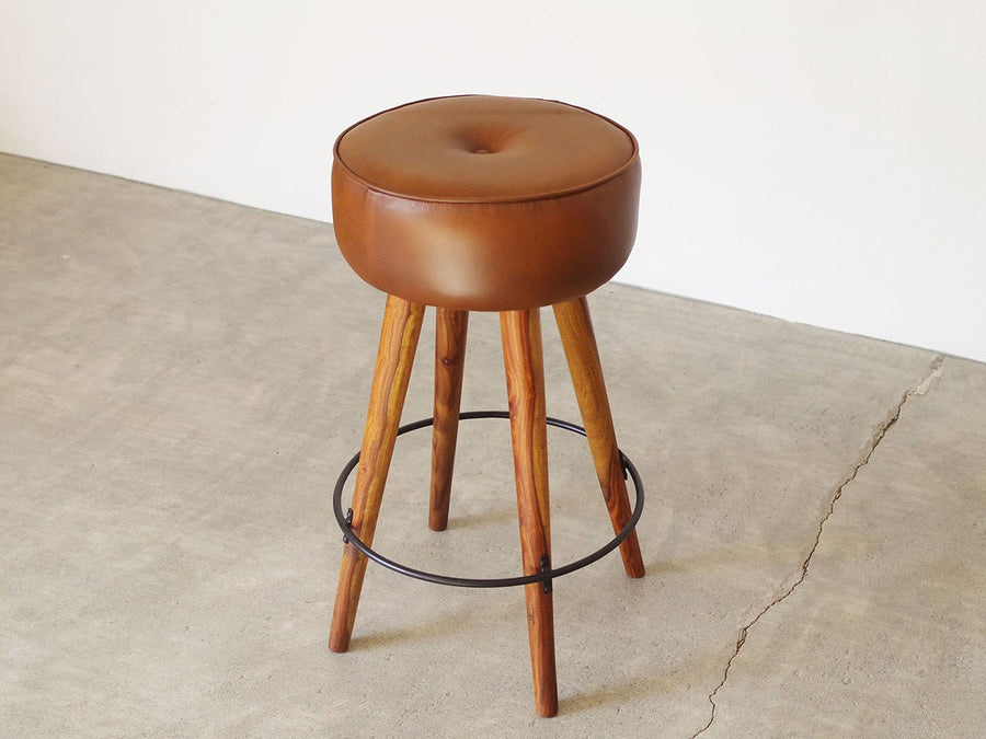 SF LEATHER HIGH STOOL