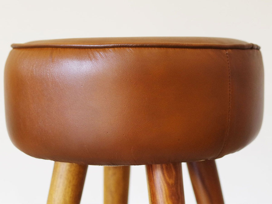 SF LEATHER HIGH STOOL