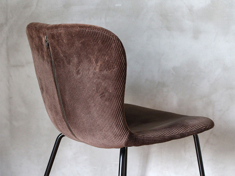 zip design chair corduroy