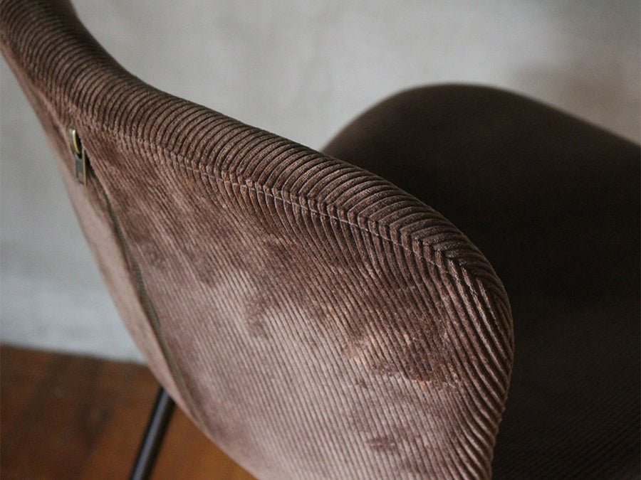 zip design chair corduroy