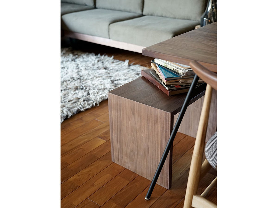 chalet stool table walnut