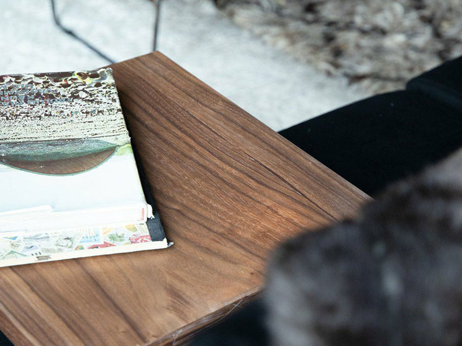 chalet stool table walnut