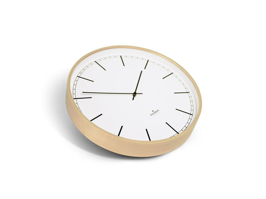 Wall clock wood25 white index