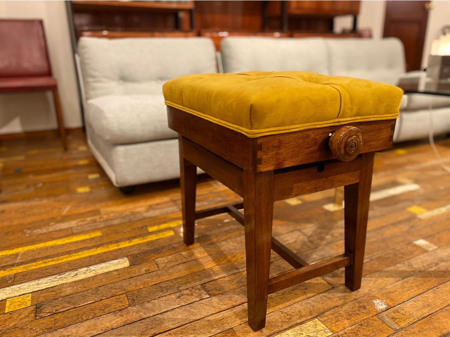 Real Antique Piano Stool