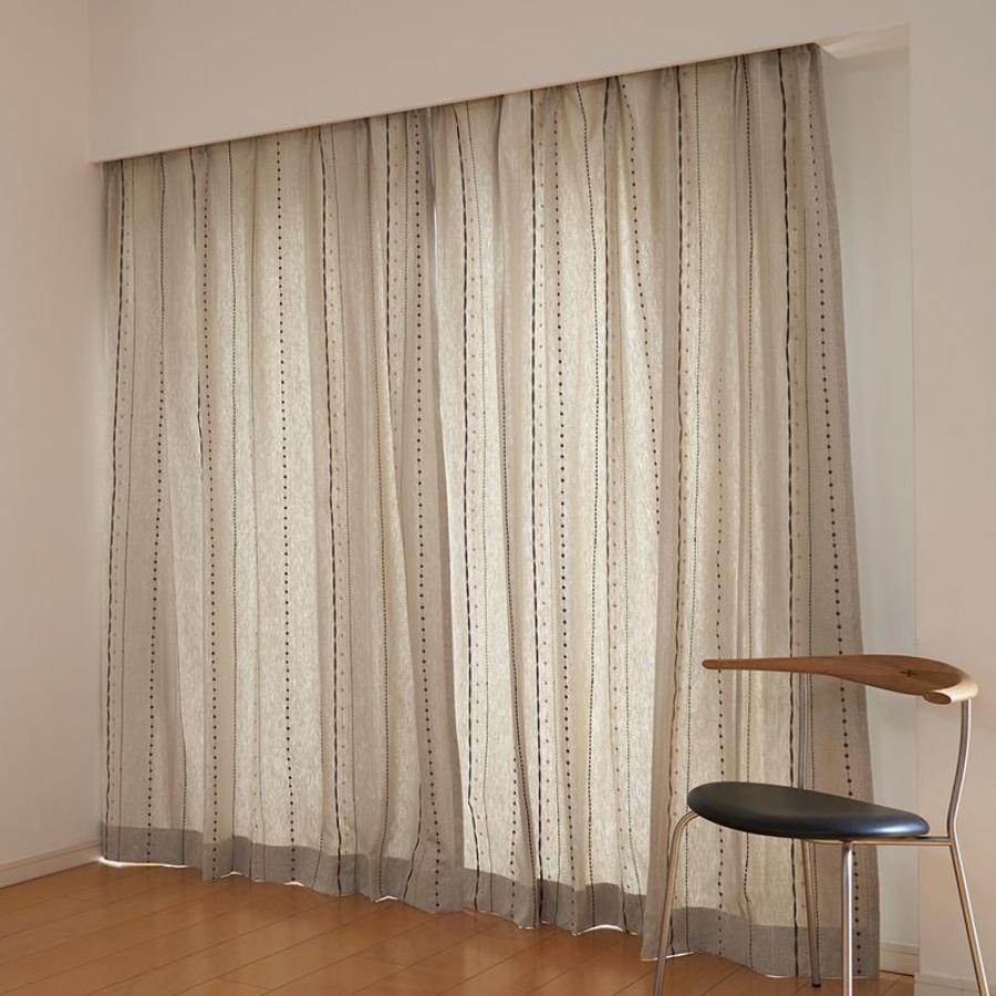 FABRICIA レガール GREY ドレープカーテン [100×200cm]