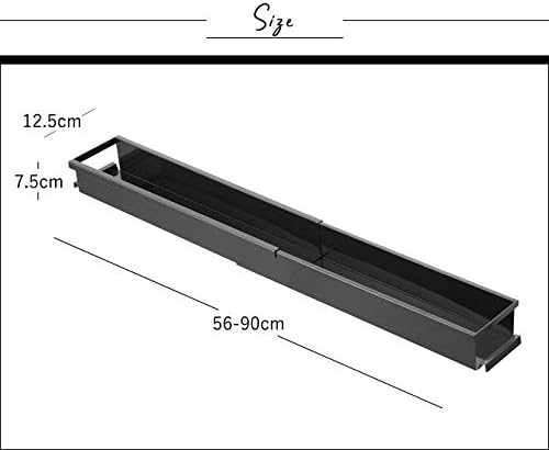 tower シンク下 伸縮ラック スリム ブラック キッチンラック スパイスラック シンク下 収納