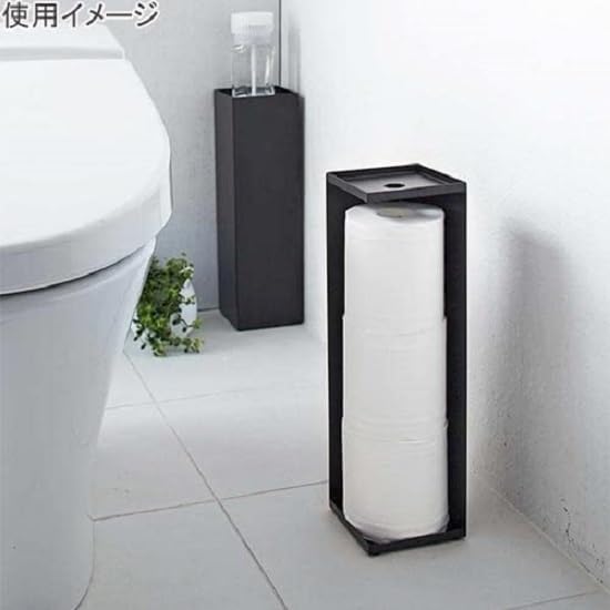 tower トイレットペーパー ホルダー ブラック トイレ 収納 棚