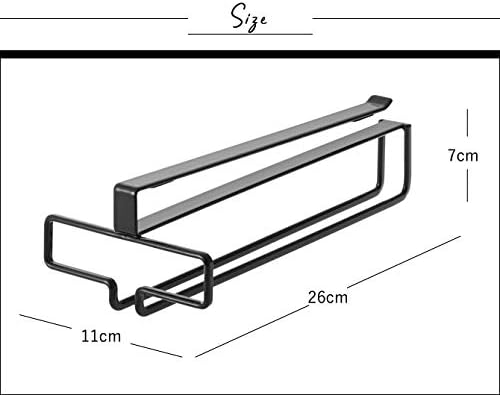 tower 戸棚下 ワイングラスハンガー ブラック 穴あけ・ネジ止め不要 キッチン 吊下げ 棚